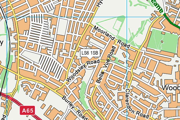 LS6 1SB map - OS VectorMap District (Ordnance Survey)