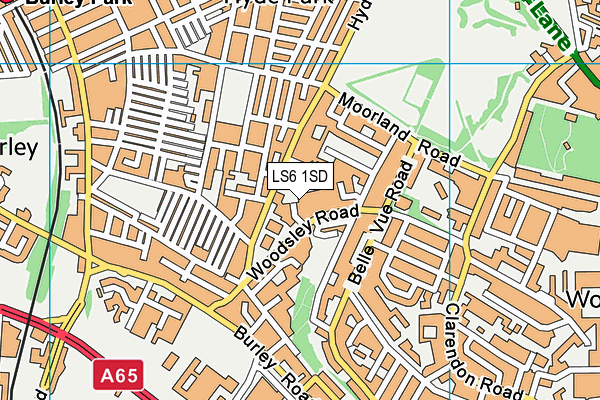 LS6 1SD map - OS VectorMap District (Ordnance Survey)