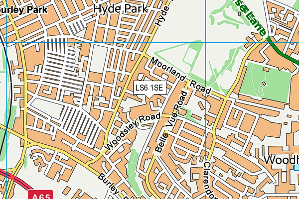 LS6 1SE map - OS VectorMap District (Ordnance Survey)
