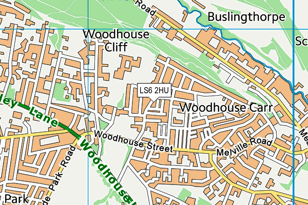 LS6 2HU map - OS VectorMap District (Ordnance Survey)