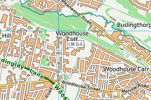 Leeds City Academy map (LS6 2LG) - OS VectorMap District (Ordnance Survey)