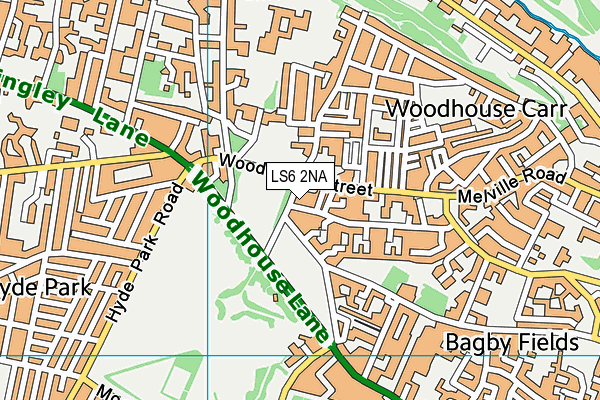 LS6 2NA map - OS VectorMap District (Ordnance Survey)