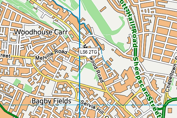 LS6 2TG map - OS VectorMap District (Ordnance Survey)
