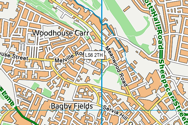 LS6 2TH map - OS VectorMap District (Ordnance Survey)