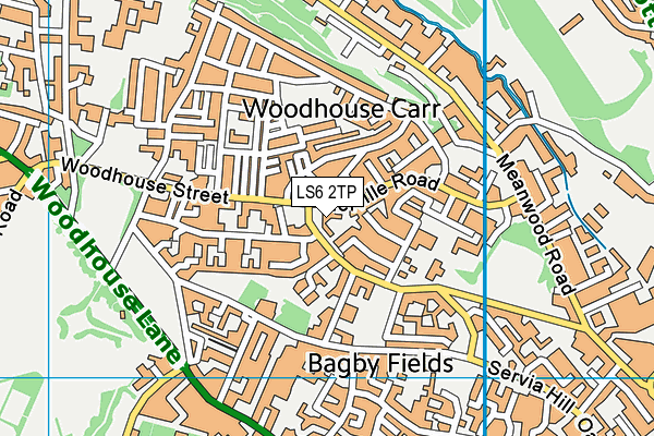 LS6 2TP map - OS VectorMap District (Ordnance Survey)