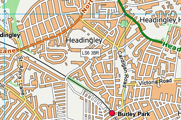 Leeds Rhinos (Headingley Stadium) map (LS6 3BR) - OS VectorMap District (Ordnance Survey)
