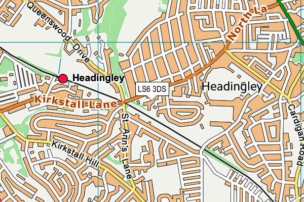 LS6 3DS map - OS VectorMap District (Ordnance Survey)