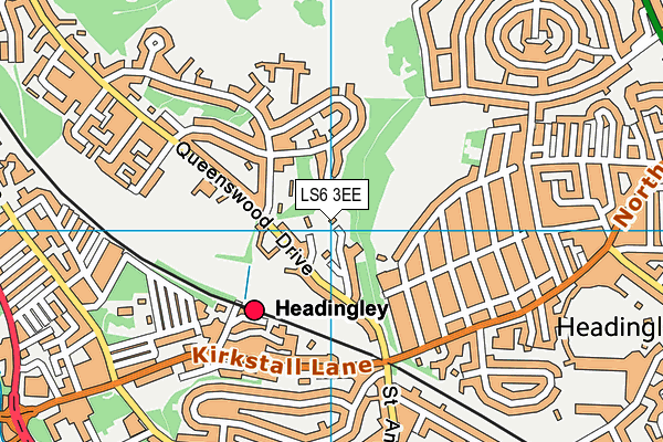 LS6 3EE map - OS VectorMap District (Ordnance Survey)