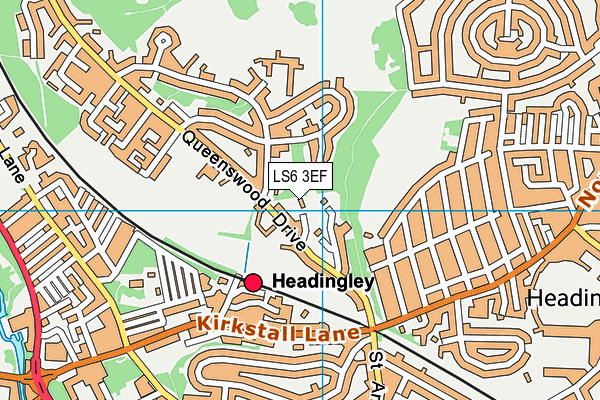 LS6 3EF map - OS VectorMap District (Ordnance Survey)