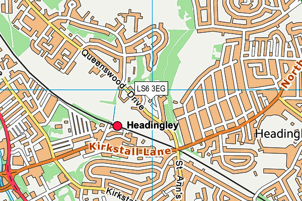 LS6 3EG map - OS VectorMap District (Ordnance Survey)