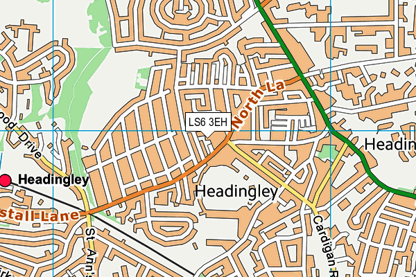 LS6 3EH map - OS VectorMap District (Ordnance Survey)