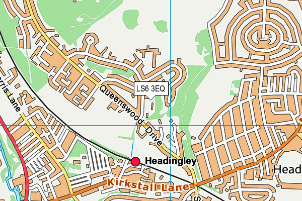 LS6 3EQ map - OS VectorMap District (Ordnance Survey)