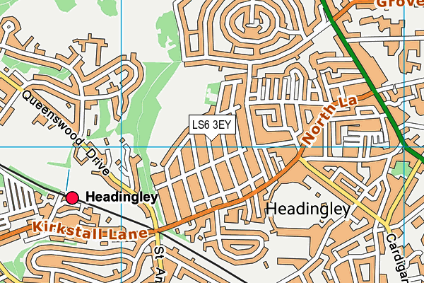 LS6 3EY map - OS VectorMap District (Ordnance Survey)