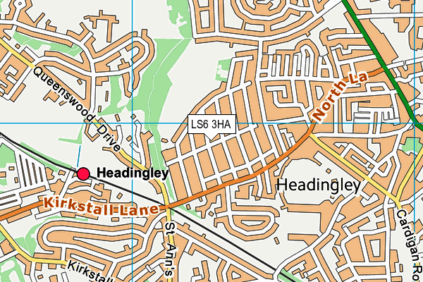 LS6 3HA map - OS VectorMap District (Ordnance Survey)