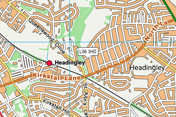 LS6 3HD map - OS VectorMap District (Ordnance Survey)