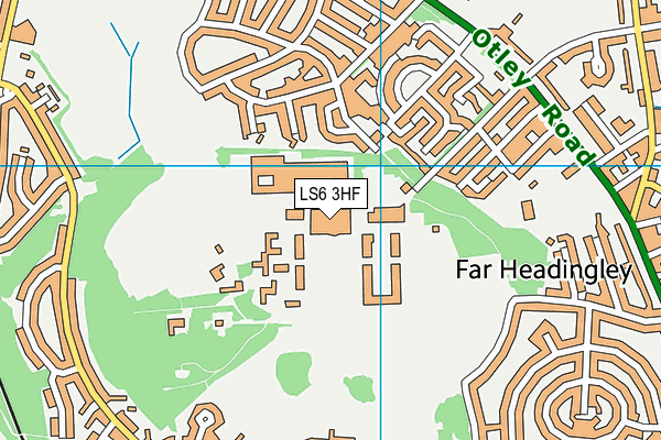 LS6 3HF map - OS VectorMap District (Ordnance Survey)