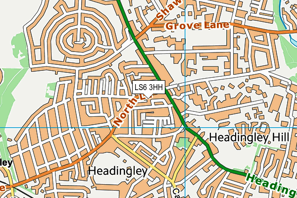 LS6 3HH map - OS VectorMap District (Ordnance Survey)