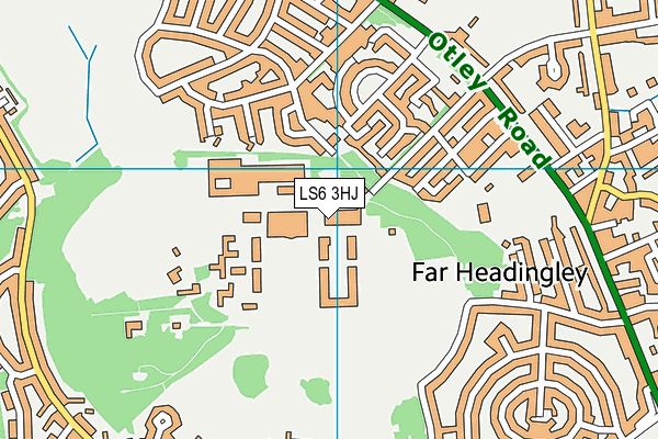 LS6 3HJ map - OS VectorMap District (Ordnance Survey)