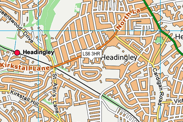 LS6 3HR map - OS VectorMap District (Ordnance Survey)