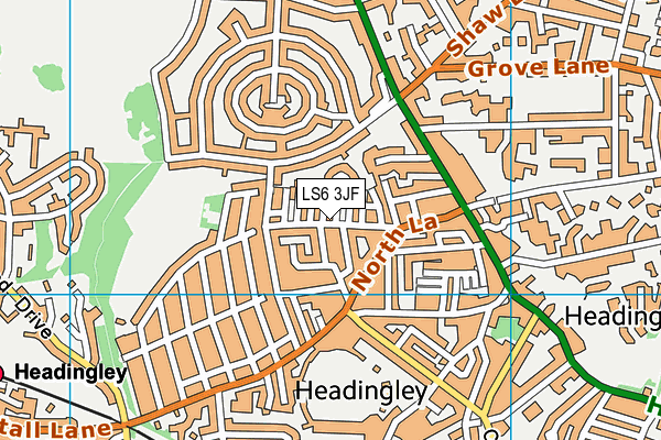 LS6 3JF map - OS VectorMap District (Ordnance Survey)