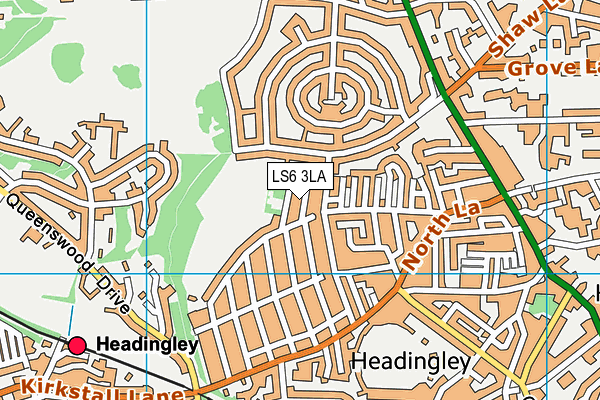 LS6 3LA map - OS VectorMap District (Ordnance Survey)