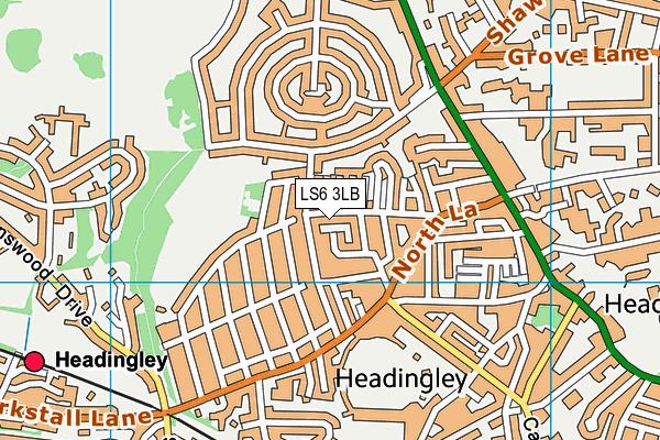 LS6 3LB map - OS VectorMap District (Ordnance Survey)