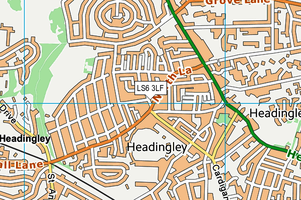 LS6 3LF map - OS VectorMap District (Ordnance Survey)