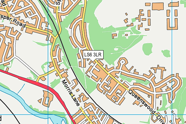 LS6 3LR map - OS VectorMap District (Ordnance Survey)