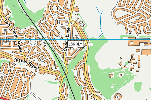 LS6 3LY map - OS VectorMap District (Ordnance Survey)