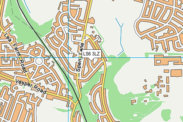 LS6 3LZ map - OS VectorMap District (Ordnance Survey)