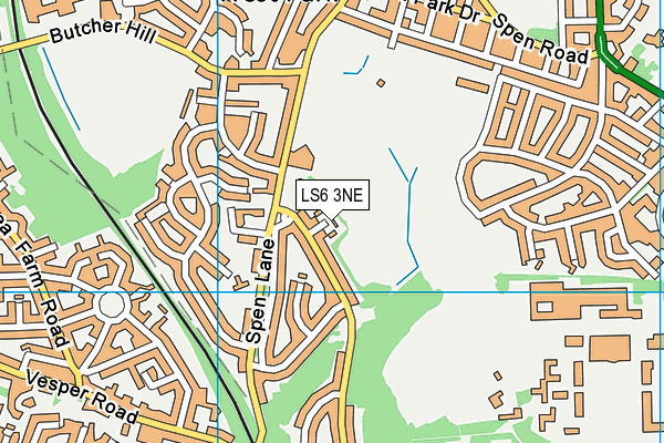 LS6 3NE map - OS VectorMap District (Ordnance Survey)