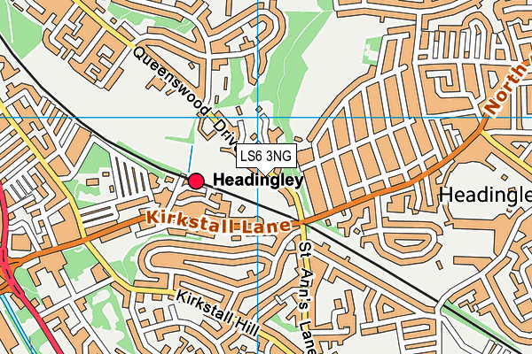 LS6 3NG map - OS VectorMap District (Ordnance Survey)