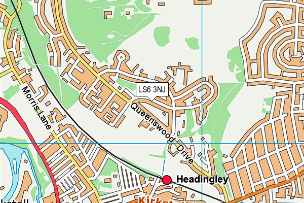 LS6 3NJ map - OS VectorMap District (Ordnance Survey)