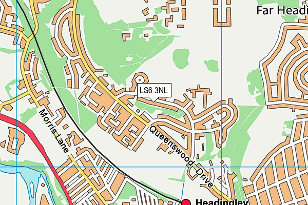 LS6 3NL map - OS VectorMap District (Ordnance Survey)