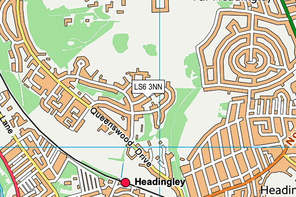 LS6 3NN map - OS VectorMap District (Ordnance Survey)