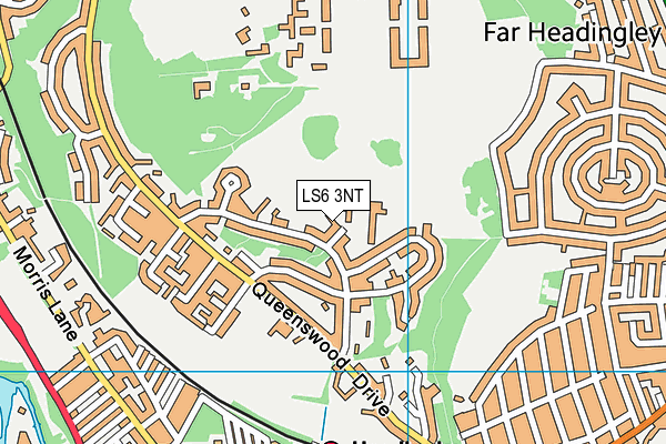 Queenswood Education Centre map (LS6 3NT) - OS VectorMap District (Ordnance Survey)
