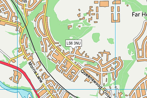LS6 3NU map - OS VectorMap District (Ordnance Survey)