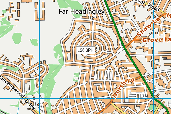 LS6 3PH map - OS VectorMap District (Ordnance Survey)
