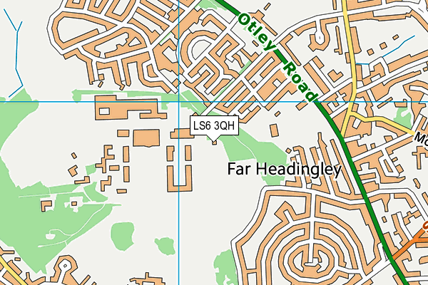 LS6 3QH map - OS VectorMap District (Ordnance Survey)