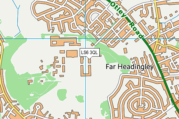 LS6 3QL map - OS VectorMap District (Ordnance Survey)