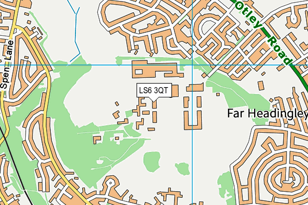 LS6 3QT map - OS VectorMap District (Ordnance Survey)