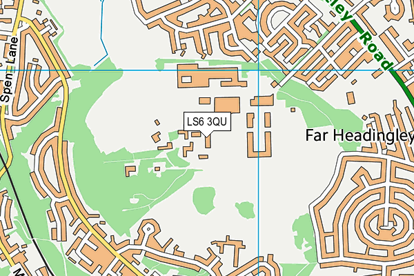 LS6 3QU map - OS VectorMap District (Ordnance Survey)