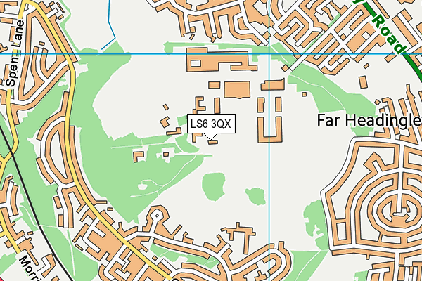 LS6 3QX map - OS VectorMap District (Ordnance Survey)