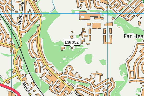 LS6 3QZ map - OS VectorMap District (Ordnance Survey)