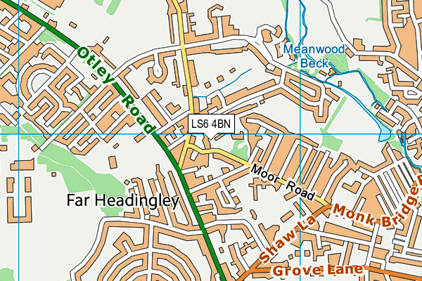 LS6 4BN map - OS VectorMap District (Ordnance Survey)