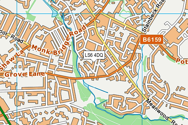 LS6 4DQ map - OS VectorMap District (Ordnance Survey)
