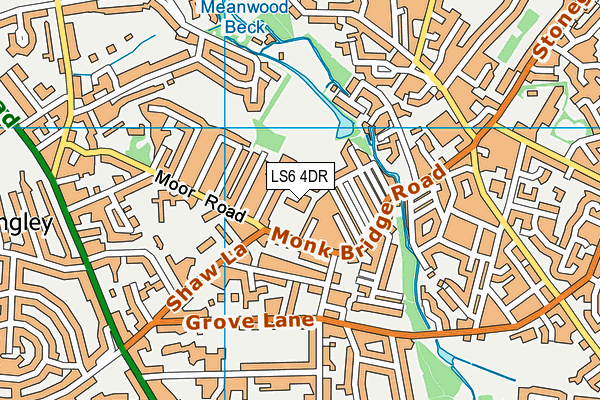 LS6 4DR map - OS VectorMap District (Ordnance Survey)