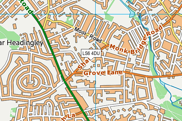 LS6 4DU map - OS VectorMap District (Ordnance Survey)