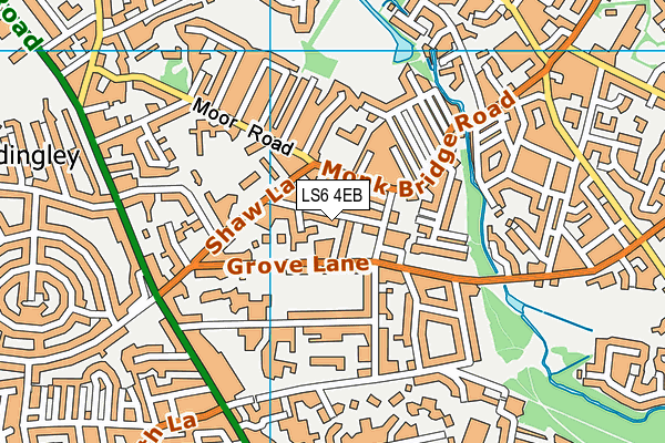 LS6 4EB map - OS VectorMap District (Ordnance Survey)