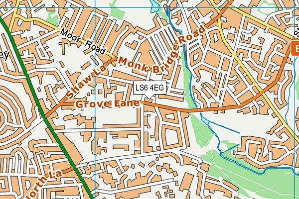LS6 4EG map - OS VectorMap District (Ordnance Survey)